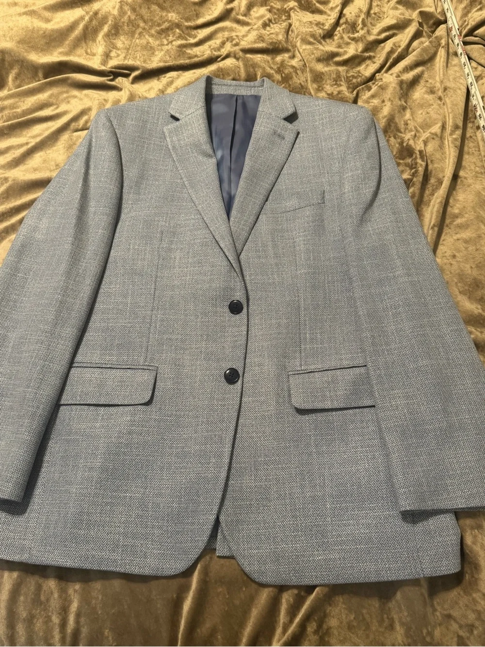 Classic Blue and Silver Men's Blazer - Modern Tailored Sport Coat